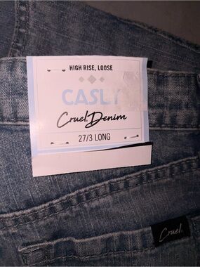 Casly Cruel Denim High-Rise Loose Flare Jeans - Gray